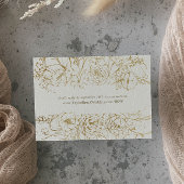 Gilded Floral | Website crème en gouden bruiloft R Informatiekaartje