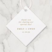 Gilded Floral Wedding Bedankt Bedankjes Labels (Achterkant)