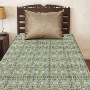 Gilded Flower Cage Fleece Deken