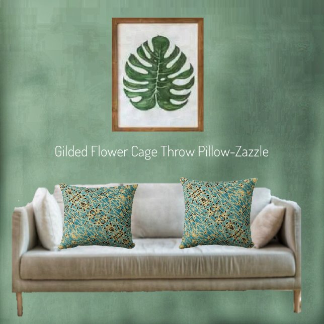 Gilded Flower Cage Kussen (Creator heeft geüpload)