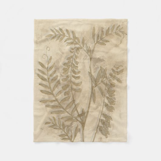 Gilded Foliage I Fleece Deken (Voorkant)