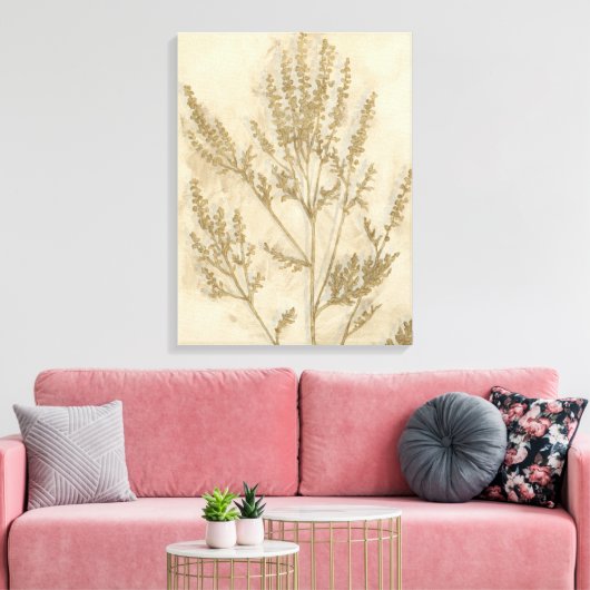 Gilded Foliage II Canvas Afdruk (Insitu (Woonkamer))