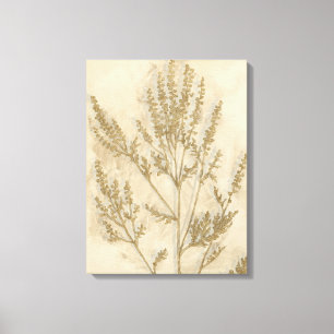 Gilded Foliage II Canvas Afdruk