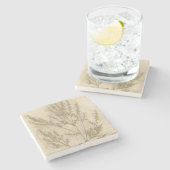 Gilded Foliage II Stenen Onderzetter (Zijkant)