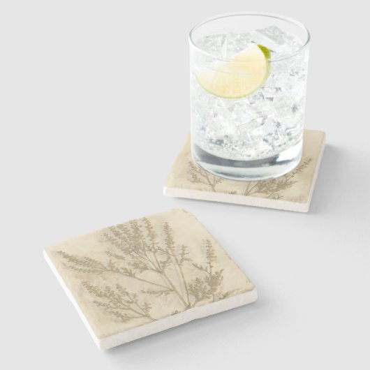 Gilded Foliage II Stenen Onderzetter (Zijkant)