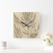 Gilded Foliage II Vierkante Klok (Huis)