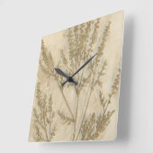 Gilded Foliage II Vierkante Klok (Hoek)