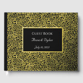 Gilded Folie bruiloft gastenboek (Voorkant)