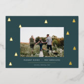 Gilded Forest | Kerstfoto van Elegant Folie Feestdagenkaart (Voorkant)