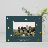 Gilded Forest | Kerstfoto van Elegant Folie Feestdagenkaart (Staand Voorkant)