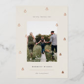 Gilded Forest | Kerstfoto van Elegant Folie Feestdagenkaart (Voorkant)