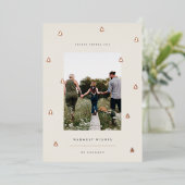 Gilded Forest | Kerstfoto van Elegant Folie Feestdagenkaart (Staand Voorkant)