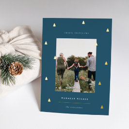 Gilded Forest | Kerstfoto van Elegant Folie Feestdagenkaart