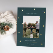 Gilded Forest | Kerstfoto van Elegant Folie Feestdagenkaart