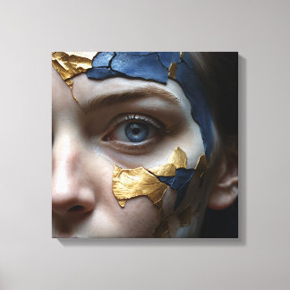 Gilded Fracture Canvas Afdruk
