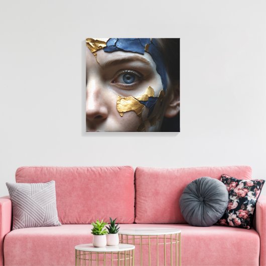 Gilded Fracture Canvas Afdruk (Insitu (Woonkamer))