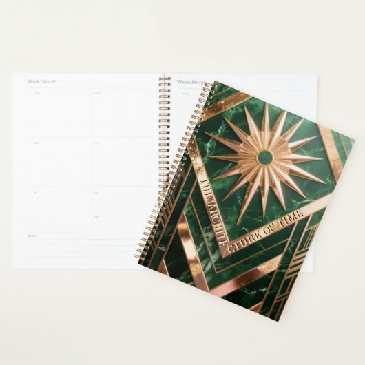 Gilded Geometric Art Deco | Opulent Foil & Marble  Planner (Display)