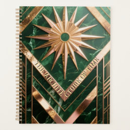 Gilded Geometric Art Deco | Opulent Foil & Marble  Planner