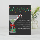 Gilded Glam Christmas Holiday Cocktail Party Kaart (Staand voorkant)