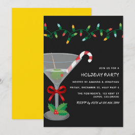 Gilded Glam Christmas Holiday Cocktail Party Kaart