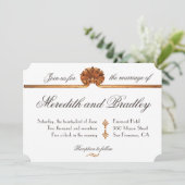 Gilded Glamor Wedding | Art Deco Gold Invite Kaart (Staand voorkant)