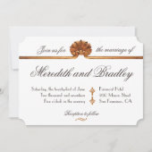 Gilded Glamor Wedding | Art Deco Gold Invite Kaart (Voorkant)