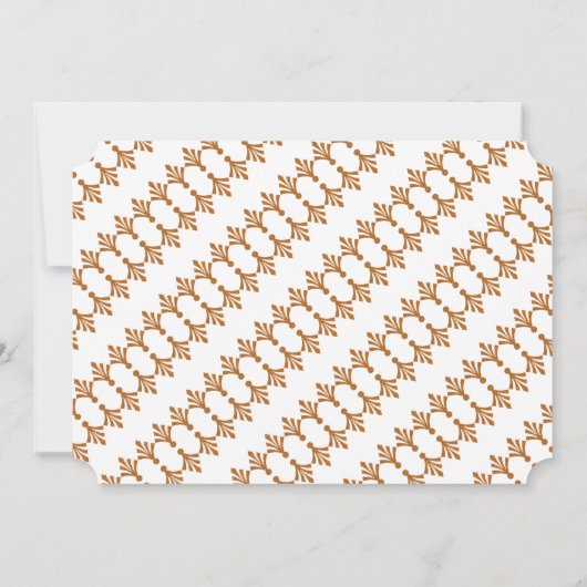 Gilded Glamor Wedding | Art Deco Gold Invite Kaart (Achterkant)