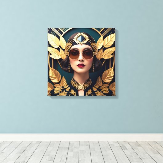 Gilded Glamour Canvas Afdruk (Insitu (Houten vloer))