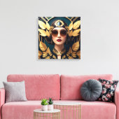 Gilded Glamour Canvas Afdruk (Insitu (Woonkamer))