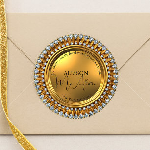 Gilded Glamour Diamond Gold Retour Adres Label