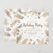 Gilded Gold Corporate Holiday Party Invitation (Voorkant / Achterkant)