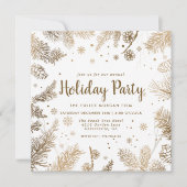 Gilded Gold Corporate Holiday Party Invitation (Voorkant)
