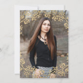 Gilded Gold Graduation Party Invitation Kaart (Achterkant)