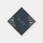 Gilded Gold Navy Napkins Servet (Hoek)