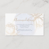 Gilded Gold Roos on Dust Blue Waterverf Informatiekaartje (Voorkant)