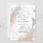 Gilded Gold Sage & Blush Botanical Bridal Shower Kaart (Voorkant)