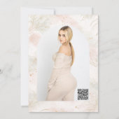 Gilded Gold Sage & Blush Botanical Sweet 16 Kaart (Achterkant)