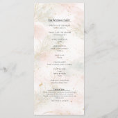 Gilded Gold Sage & Blush Botanical Wedding Program Menu (Achterkant)