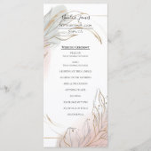 Gilded Gold Sage & Blush Botanical Wedding Program Menu (Voorkant)