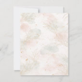 Gilded Gold Sage & Blush Botanical Wedding RSVP Kaart (Achterkant)