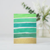 Gilded Green Stripes Briefkaart (Staand voorkant)