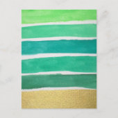 Gilded Green Stripes Briefkaart (Voorkant)