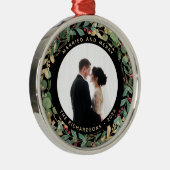 Gilded Greenery Black | Foto van gehuwd en vermake Metalen Ornament (Rechts)