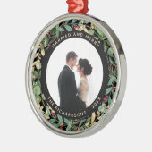 Gilded Greenery Black | Foto van gehuwd en vermake Metalen Ornament (Links)