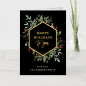 Gilded Greenery Black | Prettige feestdagen Gold (Voorkant)