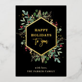 Gilded Greenery Foto terug | Prettige feestdagen G (Voorkant)