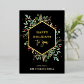 Gilded Greenery Foto terug | Prettige feestdagen G (Staand Voorkant)