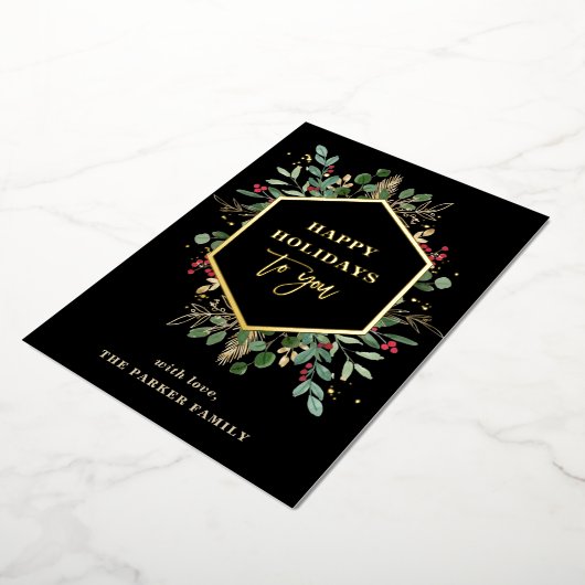 Gilded Greenery Foto terug | Prettige feestdagen G (Gedraaid)