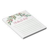 Gilded Greenery | Lijst van kerstaanbiedingen Notitieblok (Schuin)