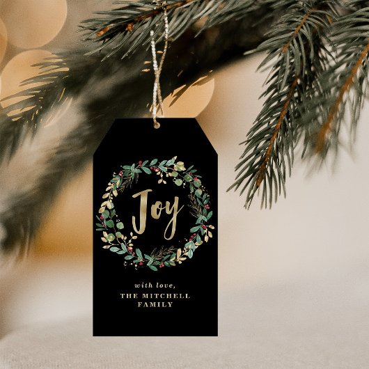 Gilded Greenery on Black | Joy Cadeaulabel
